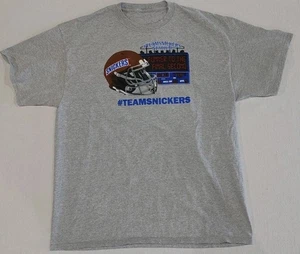 TEAM SNICKERS Football Helmet Stadium Candy Bar Gray T-Shirt Adult Size XL - Picture 1 of 5