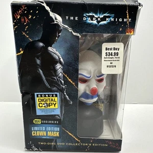 The Dark Knight 2 DVDs Blu-Ray Collector’s Edition & Clown Mask New Batman - Picture 1 of 13