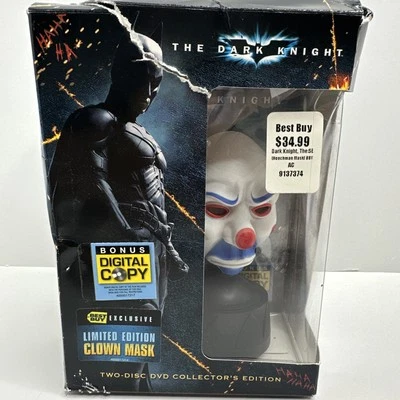 The Dark Knight  2 DVDs Blu-Ray Collector’s Edition & Clown Mask New Batman - Image 1 of 4
