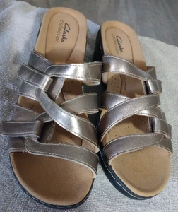 Neue Clarks Damen Gold Sandale Größe 12 - Bild 1 von 14
