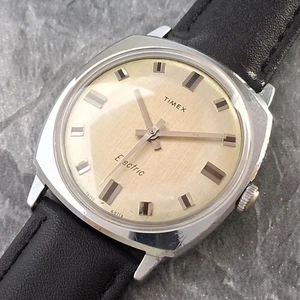 Serviced 1971 Timex Electric Men's Vintage Watch New Crystal, Battery, Strap - Picture 1 of 21
