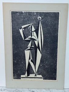 AMERIKANISCHER KÜNSTLER ABRAHAM HANKINS - SIGNIERT & BETITELT HOLZSCHNITT - WEISSES MONUMENT - Bild 1 von 6