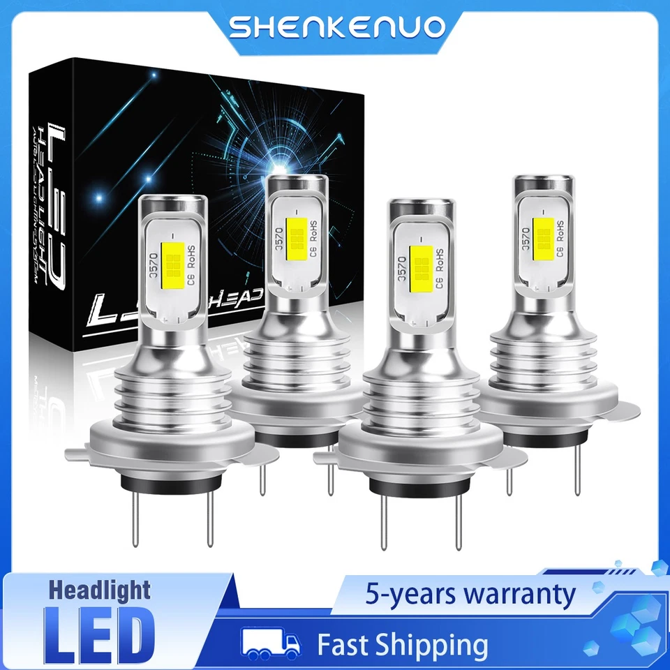 Combo 4x Kit de bombillas LED de haz alto y bajo para Mercedes-Benz C250 C300 C350 Foto 1 de 4