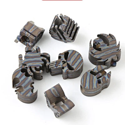 热卖 钛合金 EDC 钥匙吊坠 珠挂绳 降落伞绳 DIY 项链头 — 第 1/4 张图片