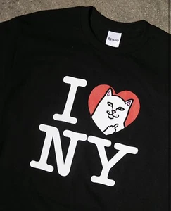 NWT Ripndip Unisex I heart NY T-Shirt Black Size M Oversized NYC Exclusive - Picture 1 of 3