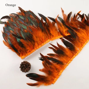 Borla de pluma de 1 m 10-18 cm de ancho borde de recorte para hágalo usted mismo artesanía ropa decoración accesorio - Imagen 1 de 19