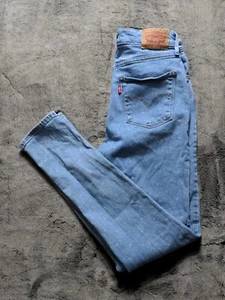 Levi's 721 High Rise Skinny Jeans Women's Size 28 Polka Dot - Picture 1 of 12