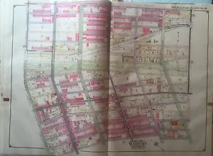 1917 Brooklyn NY Bay Ridge H.S., P.S. 170 Christ Church 60th - 74th St Atlas Map - Picture 1 of 7