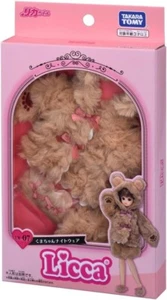 Neu Takara Tomy Licca-chan Kleid LW-07 Bear-chan Nachtwäsche Dress Up - Bild 1 von 4