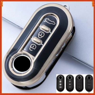 TPU Key Fob Protective Cover For Fiat Abarth 500 500L Ducato Panda Punto Lancia - Image 1 of 4