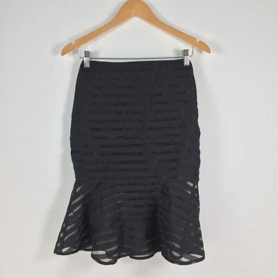 tres de algo mujer falda talla XS negro rayas trompeta cremallera 020345 Foto 1 de 4