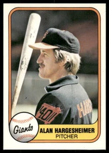 Alan Hargesheimer 1981 Fleer San Francisco Giants #457 Near Mint or Better - Picture 1 of 2