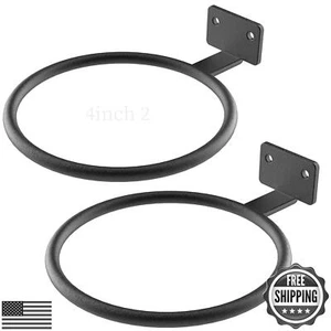 QTJUST Wall Flower Pot Holder Ring Plant Hanger, Metal Planter Hooks Wall Mou - Picture 1 of 5
