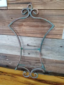 vintage copper iron farmhouse apothecary kitchen plate hanging utensil wall rack - Picture 1 of 6