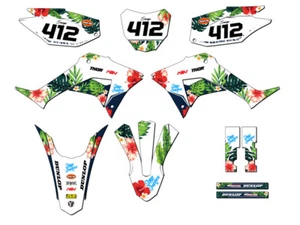 2019-2023 CRF 250 F TROPIC White Senge Graphics Kit Compatible with Honda - Picture 1 of 10