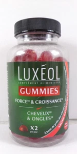 LUXEOL FORCE & CROISSANCE CHEVEUX & ONGLES 60 GUMMIES FRAMBOISE - 02/2027