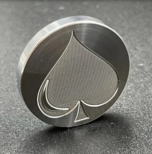 Golf Ball Marker - Spade - Stainless Steel - Picture 1 of 2