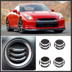 Carbon Fiber Car Interior Air Vent Outlet Trim Sticker For 09-16 Nissan GTR R35 - Picture 1 of 21