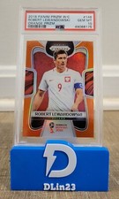 2018 PANINI PRIZM WORLD CUP ROBERT LEWANDOWSKI ORANGE PRIZM #19/65 #146 PSA 10