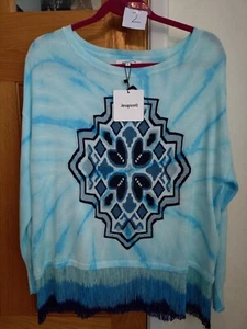 Desigual Womens Fringed Top Size S (oversized) BNWT - Picture 1 of 7