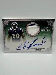 2010 Topps Five Star Ed Reed Autograph Patch Auto Silver /50 Ravens - Picture 1 of 2
