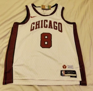 Maglietta Swingman Nike Zach LaVine City Edition nuova con etichette - bianca - taglia 52 XL da uomo - Foto 1 di 4