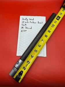 Deadly WInd 12 pulgadas barril de carbono Freak rosca de CA - Imagen 1 de 5