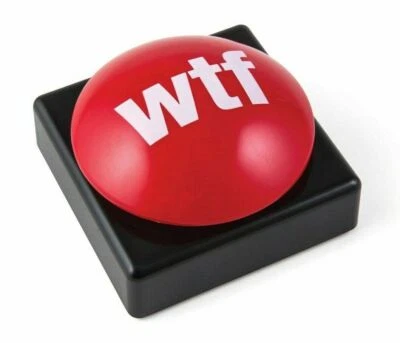 BIG MOUTH INC. W-H-A-T T-H-E F-#-%-K office desk huge talking stress push button toy