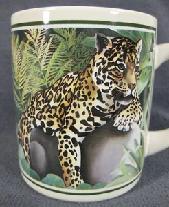 Leopard Coffee Mug 10oz Ceramic Good Company Laura Regan 1985 Applause Vintage - Picture 1 of 5