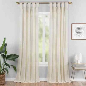 Vue Elements Priya Farbe Naturbraun One Tab Top Fenstervorhang - 50 Zoll Bx63 L - Bild 1 von 2