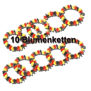 10 x Hawaiikette Blumenkette Deutschland Fußball EM WM 2022 Fanartikel - Bild 1 von 1
