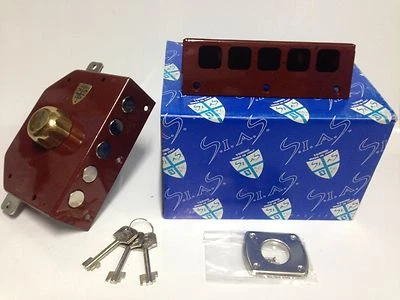 SERRATURA SIAS 6200 CON POMOLO DESTRA SOVRAP. TRIPLICE A POMPA SENZA SCIVOLO  - Immagine 1 di 2