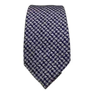 FRANCO BASSI Gray Blue Geometric Silk Tie Made In Italy 58”/2.75" EX COND - Picture 1 of 5