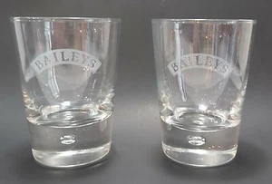 Bailey's Irish Cream Liqueur Drinking Rocks Glasses Air Bubble Bottom Set Of 2 - Picture 1 of 6