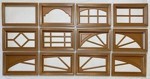 Golden Oak Amarr Garage Door Window Kit Short Panel Frame Insert Glass Options - Picture 1 of 46