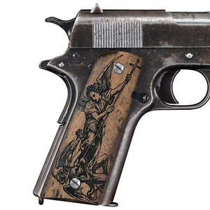 New Colt 1911 Grips Full Size Of St Michael -Government Turkish Walnut Wood Nice - Picture 1 of 11