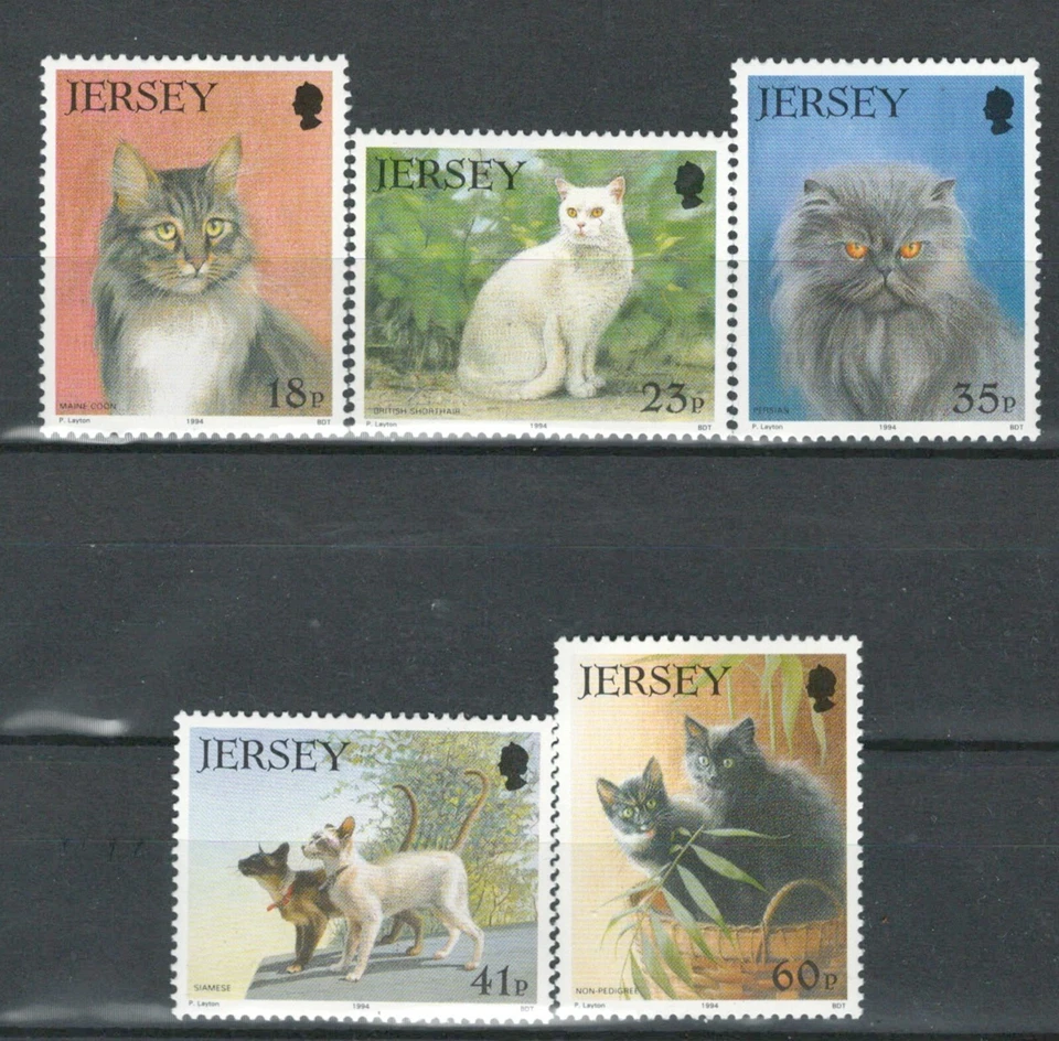 JERSEY BRITISH TERRITORIES FAUNA CATS FULL  MNH SET STAMPS 1994  LOT (JER 163) - Image 1 of 1