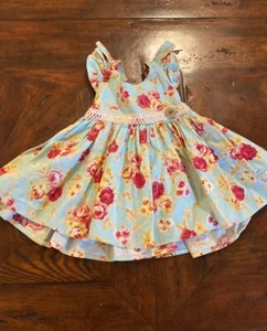 Sassy Chic Boutique Gorgeous Full Skirt Adjustable Tie Back Dress w/ Lace Button - Picture 1 of 7