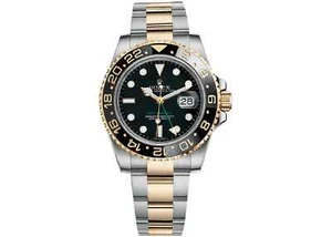Rolex GMT-Master II Ceramic Black Two-Tone Gold Stainless 40mm 116713 Watch - Picture 1 of 5