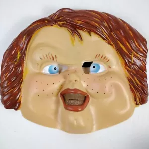 Vintage Chucky Rubie's Costume Co Rubber Haloween Mask w/ Strap Narrow eye holes - Picture 1 of 3