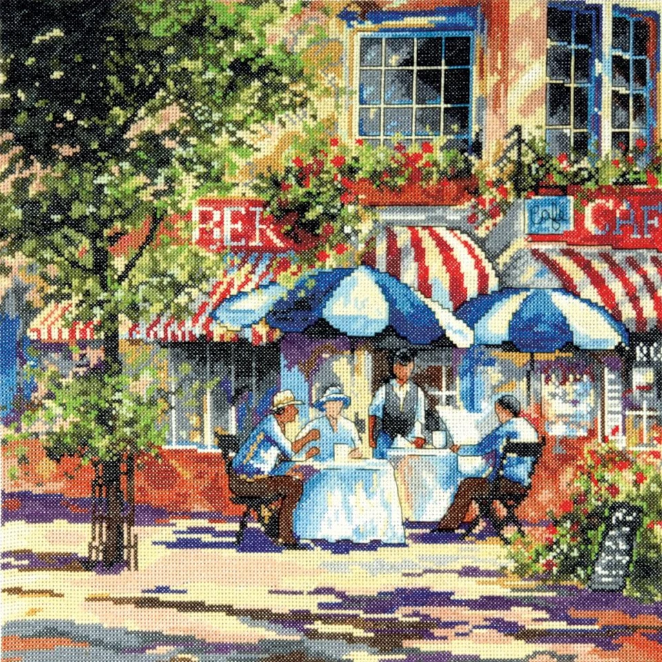Design Works Cross Stitch Kit - Cafe In The Sun - Image 1 of 1