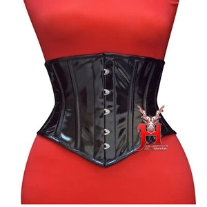 Unterbrustkorsett Rot Lack Corsage tolles Taillen training PVC Underbust Corsets - Picture 1 of 13
