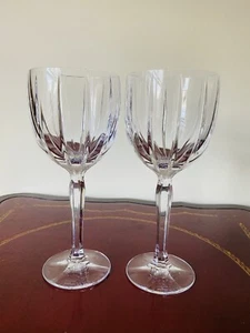 2 Marquis By Waterford Crystal Omega Water Goblet Glass 8.5” Tall - Picture 1 of 6