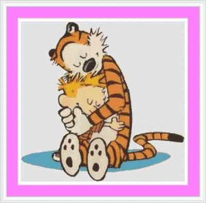 Calvin und Hobbes Kreuzstich Set - Bild 1 von 2