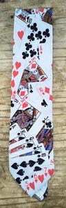 RALPH MARLIN "PLAYING CARDS" VINTAGE NECK TIE 54cms 1994 - Picture 1 of 3