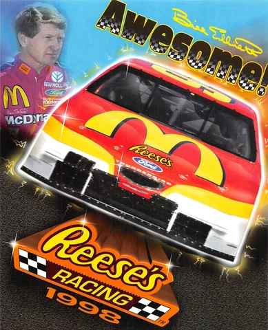 1998  BILL ELLIOTT #94 McDONALD'S / REESE'S RACING WINSTON CUP NASCAR POSTCARD Cover