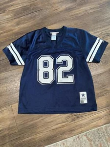 NWOT Dallas Cowboys Girls Glitter Witten Mesh Jersey Sz L - Picture 1 of 6
