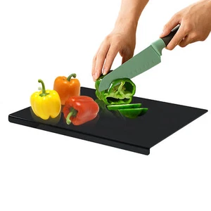 Black Acrylic Kitchen Cutting Board Non Slip Chopping Board Countertop Friendly - Picture 1 of 9