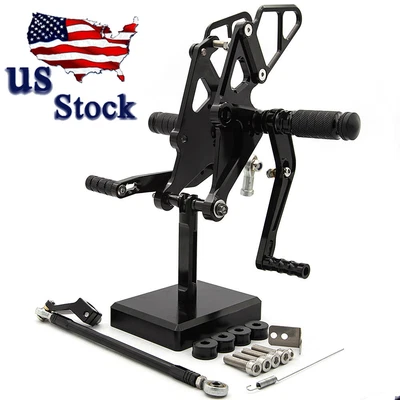 Juego de estriberas traseras de reposapiés FXCNC de EE. UU. para Kawasaki Ninja ZX6R ZX636 2005-2009 Foto 1 de 4