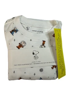 Janie And Jack Kids Peanuts Snoopy Astronaut Short Sleeve Pajamas Set Size 4 NWT - Picture 1 of 4